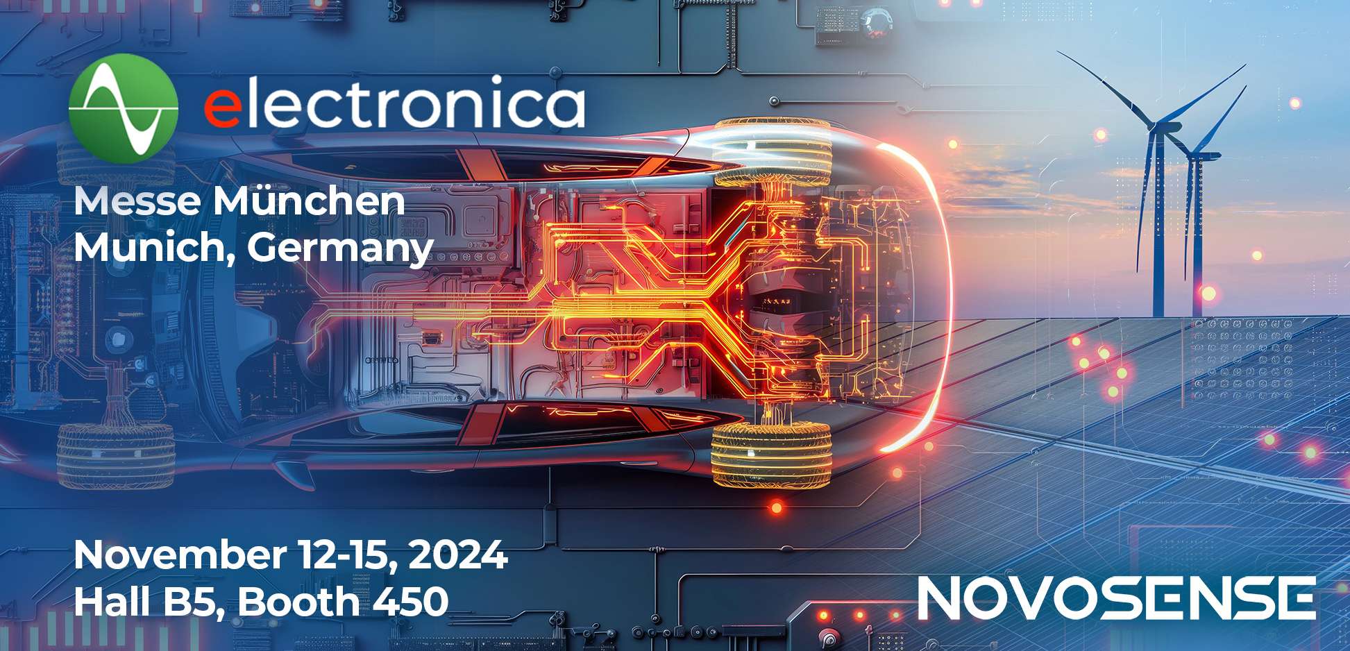 NOVOSENSEは、インテリジェントカー、電動化、産業制御に関する最新の研究開発成果をelectronica 2024に発表